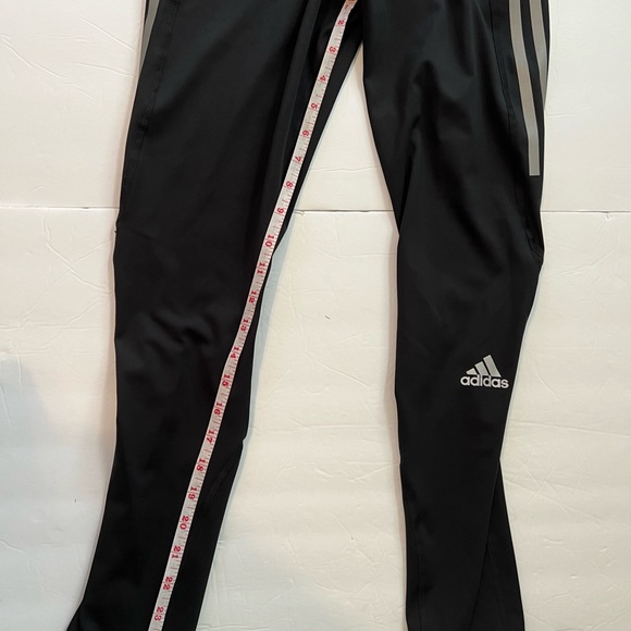 Adidas Black Aeroready Prime Green Running Leggings Womens Size XS - Picture 4 of 12